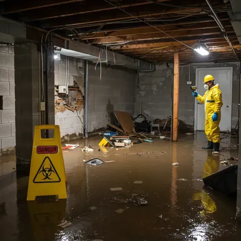 Flooded Basement Electrical Hazard in Clay County, IA Property